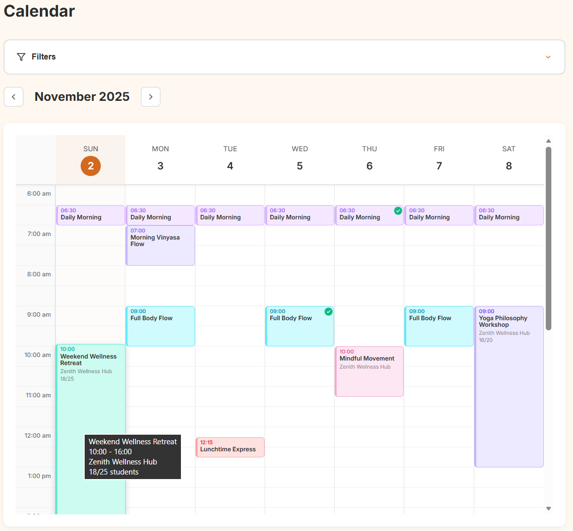 Calendar Week View - See your schedule at a glance